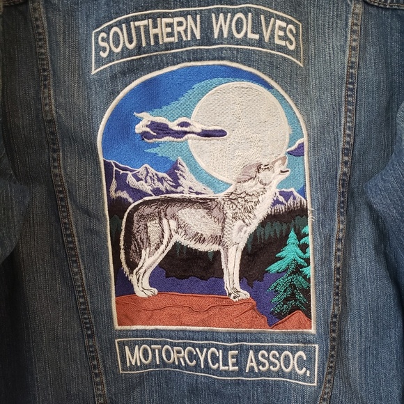 Vintage custom embroidery Levi's mens jeans jacket - Picture 4 of 4